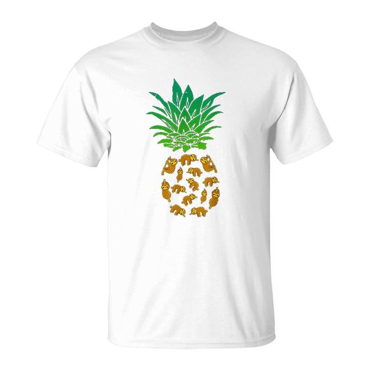 Cute Pineapple Sloth Sloth Lovers Gift T-Shirt