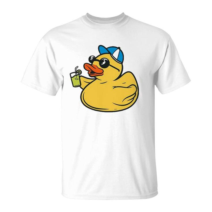 Cute Rubber Ducky Sunglasses Summer Party Duck Toy Kids T-Shirt