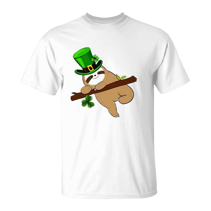 Cute Sloth Saint Patrick’S Day Animal T-Shirt