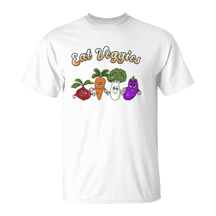 Cute Veggie Design For Men Women Vegetable Vegetarian Lovers T-Shirt