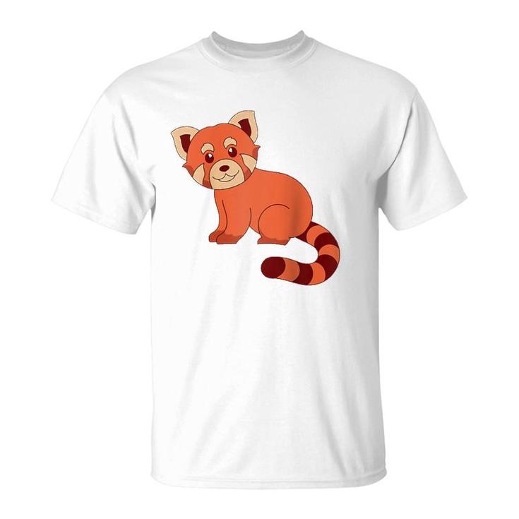 Cute Wildlife Forest Animal Lover Chinese Red Panda Raglan Baseball Tee T-Shirt