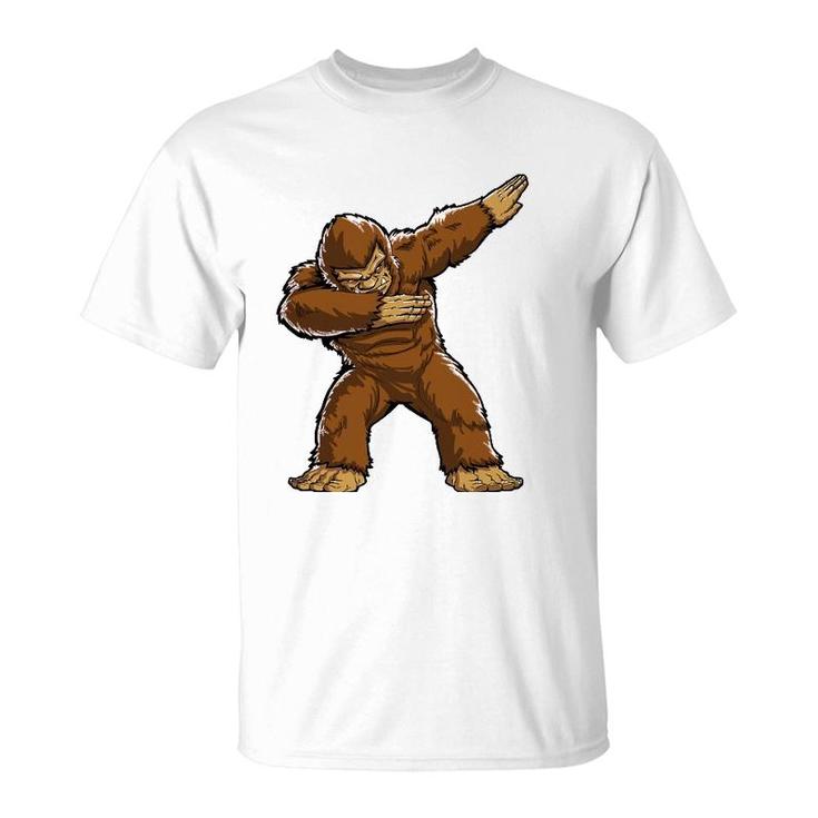 Dabbing Bigfoot Funny Sasquatch Boys Kids Dab Dance Monster T-Shirt
