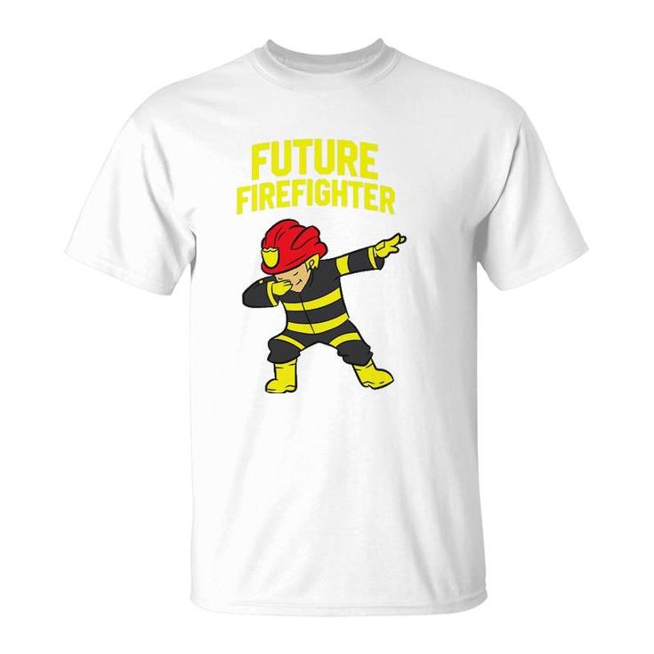 Dabbing Firefighter Kids Future Firefighter T-Shirt