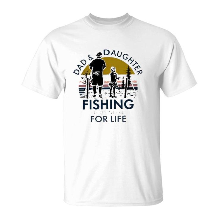 Dad And Daughter Fishing Partners For Life Vintage T-Shirt