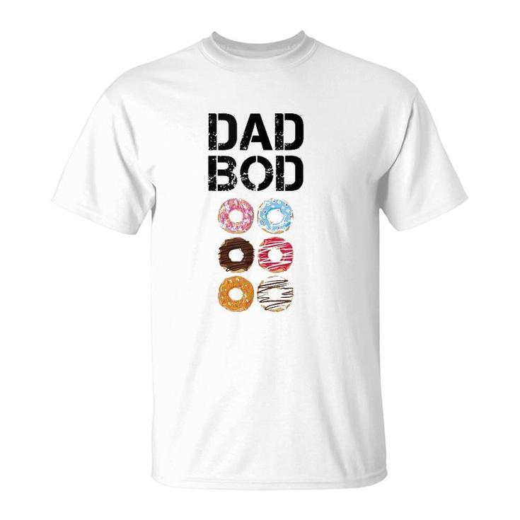Dad Bod Tanks Funny Donut Six Pack Daddy Gym Gift  T-Shirt