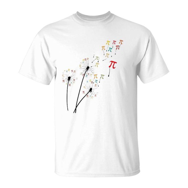 Dandelion Pi Day Flower, Floral Pi Day Tree Lover T-Shirt