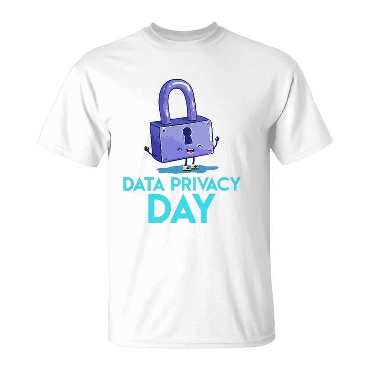 Data Protection Day Happy Padlock Data Privacy T-Shirt