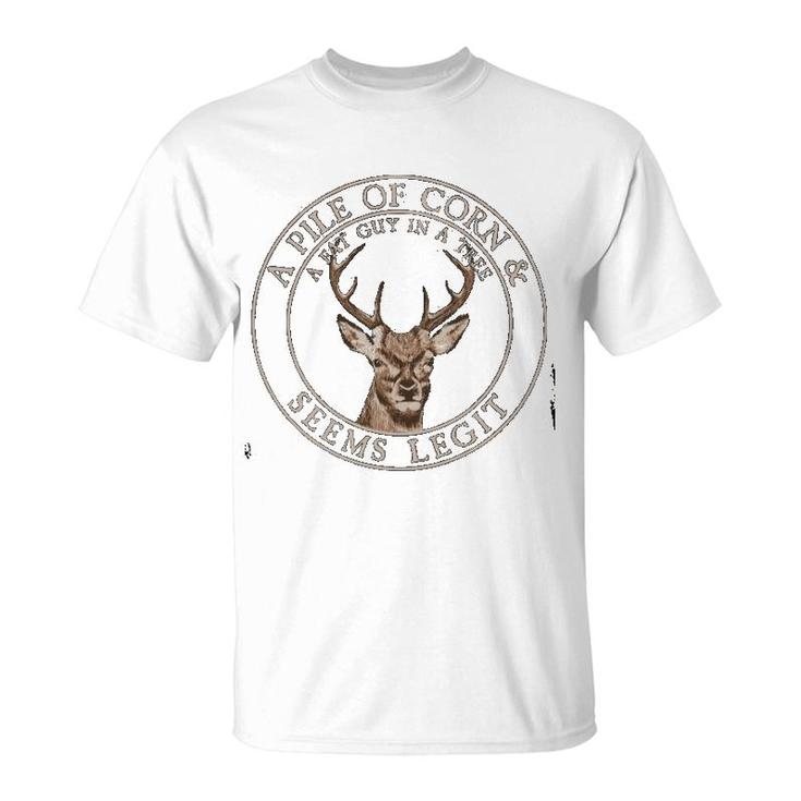 Deer Hunting A Fat Guy In A Tree T-Shirt