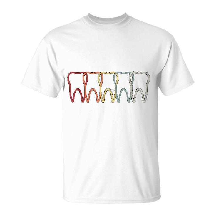 Dental Hygienist Retro Teeth Dentist T-Shirt