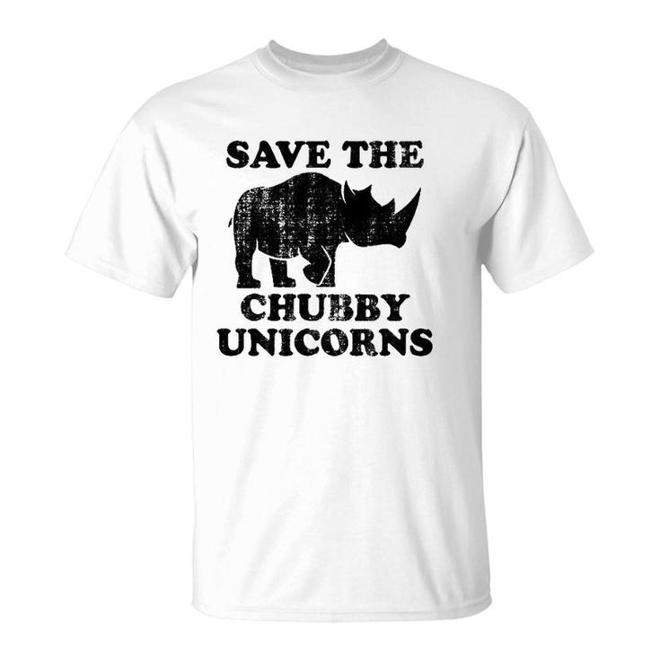 Distressed Save The Chubby Unicorns Vintage Style T-Shirt