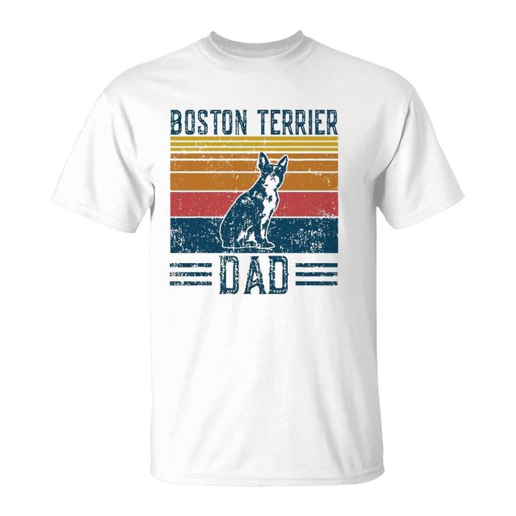 Dog Dad - Vintage Boston Terrier Dad T-Shirt
