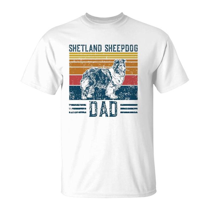 Dog Shetland Sheepdog Dad Vintage Shetland Sheepdog Dad T-Shirt