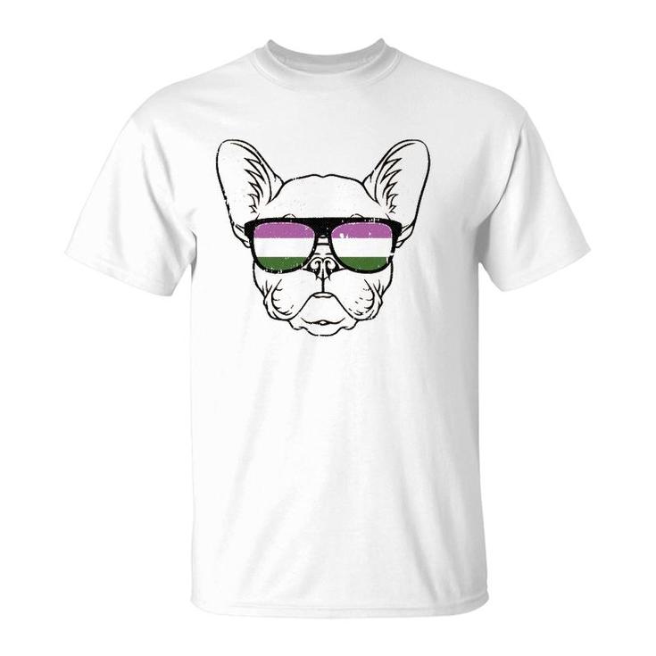 Dog Sunglasses Gender-Queer Pride Puppy Lover Lgbt-Q Ally T-Shirt