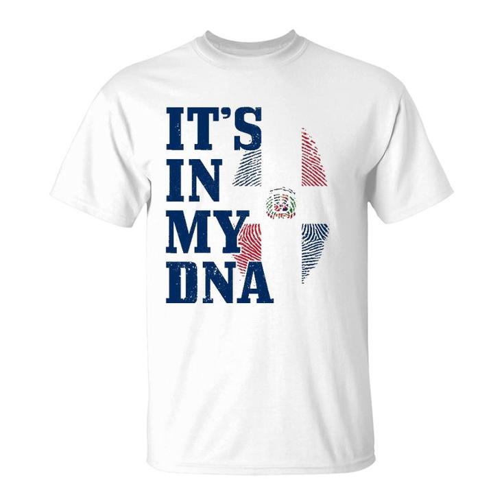 Dominican Republic It's In My Dna Dominican Flag Pride T-Shirt