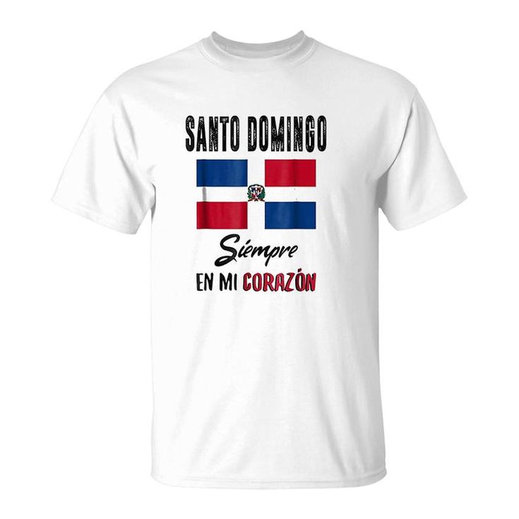Dominican Republic Santo Domingo Flag Beach T-Shirt