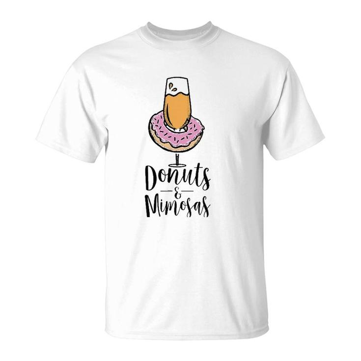 Donuts & Mimosas Brunch Tee  For Men Women Mothers Cute T-Shirt