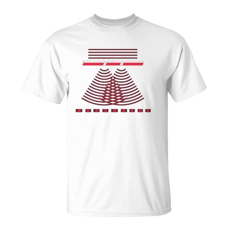 Double Slit Experiment Quantum Physics Lover Scientific Gift T-Shirt