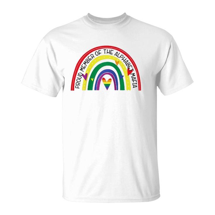 Dpkv Rainbow Proud Member Of The Alphabet Mafia Lgbt Pride Raglan Baseball Tee T-Shirt