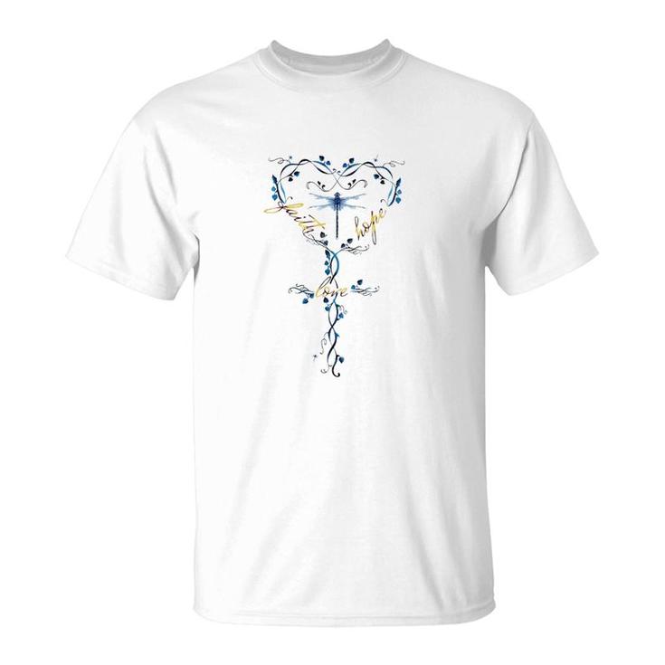 Dragonfly Faith Hope Love T-Shirt