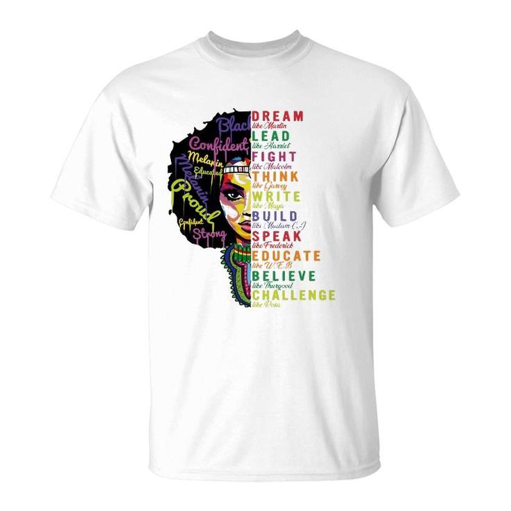 Dream Like Martin Black Women Black History Leaders T-Shirt