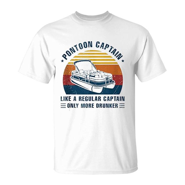 Drunk Captain Gift Grandpa Dad Gifts T-Shirt
