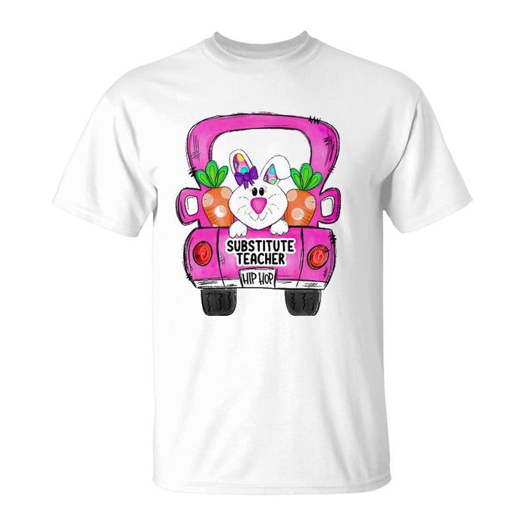 Easter Bunny Truck Substitute Teacher Squad T-Shirt