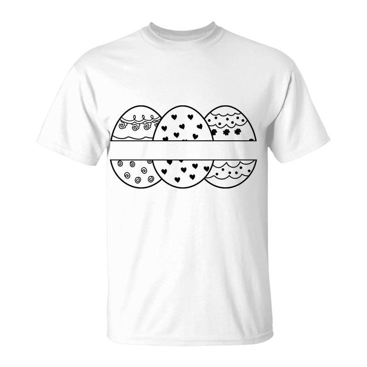 Easter Egg Monogram Bundle Basic T-Shirt