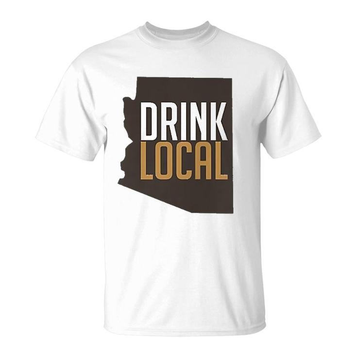 Edge Of The World Brewery - Drink Local Arizona Pocket  T-Shirt