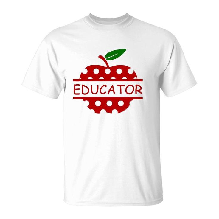 Educator Red Apple Teacher Gift T-Shirt