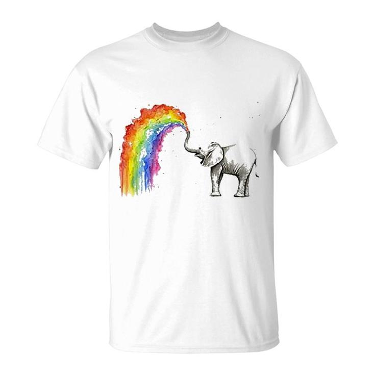 Elephant And Rainbow T-Shirt