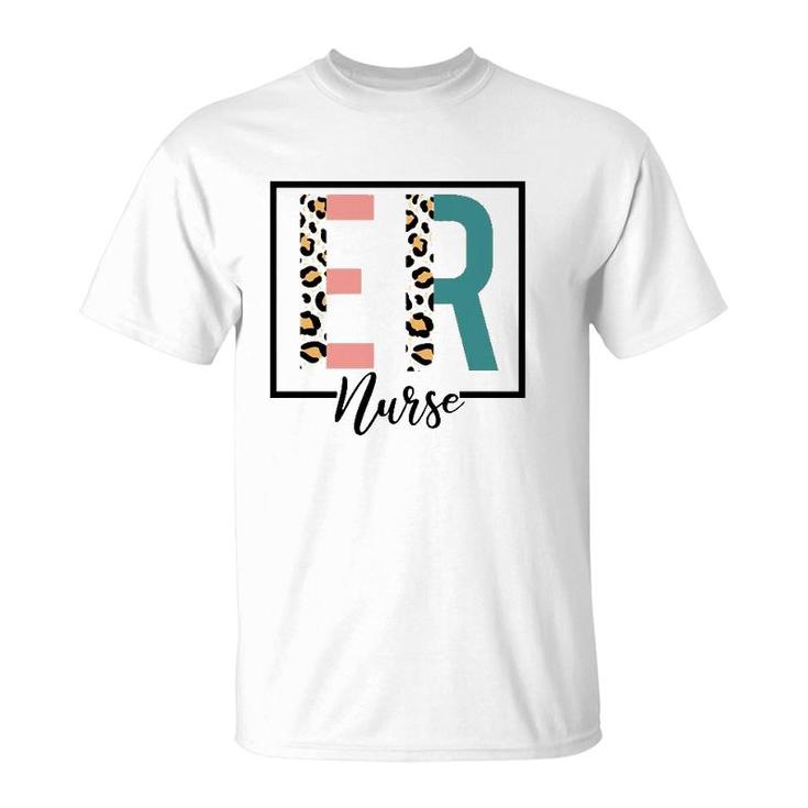 Emergency Room Nurse Leopard Print T-Shirt