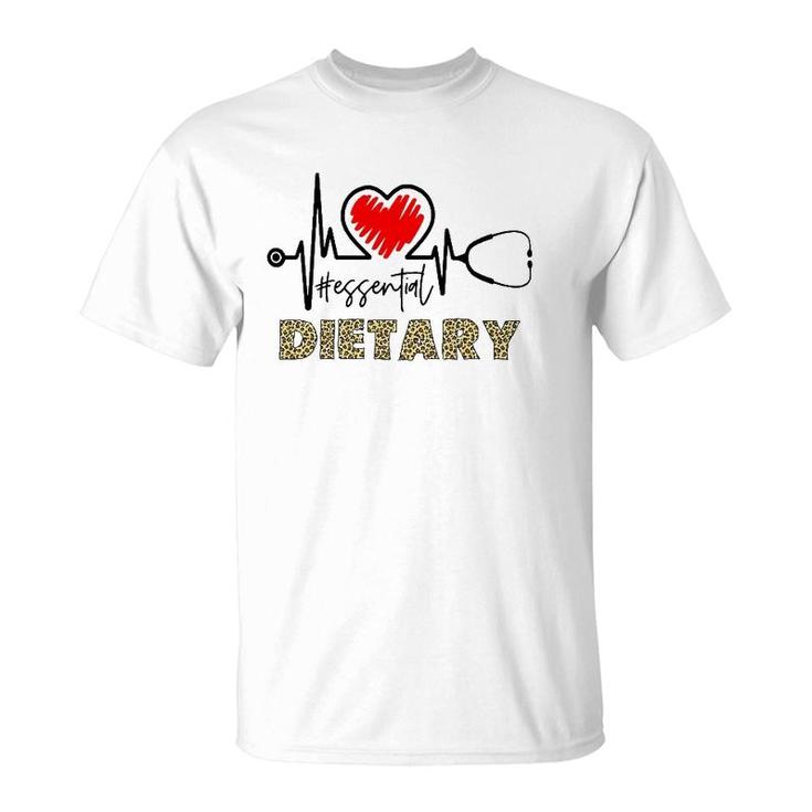 Essential Dietary Heartbeat Dietary Nurse Gift T-Shirt