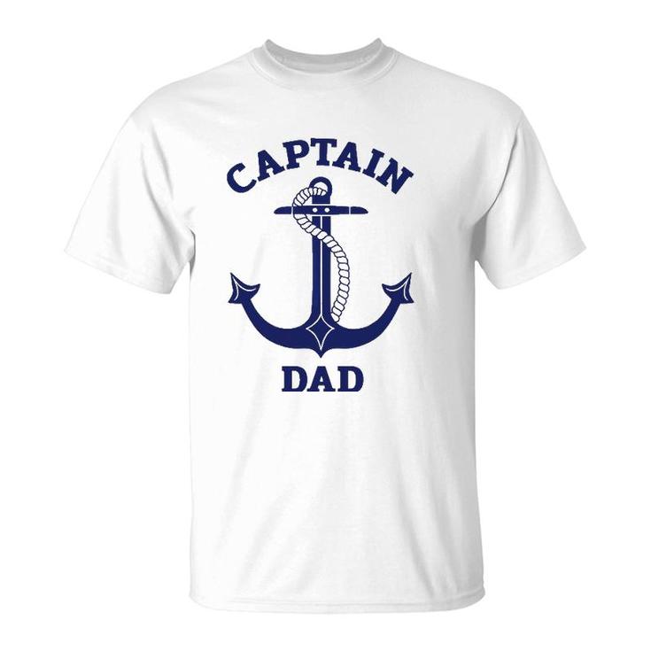 Father's Day Nautical Anchor Captain Dad T-Shirt