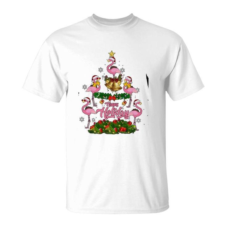 Flamingo Happy Holiday T-Shirt