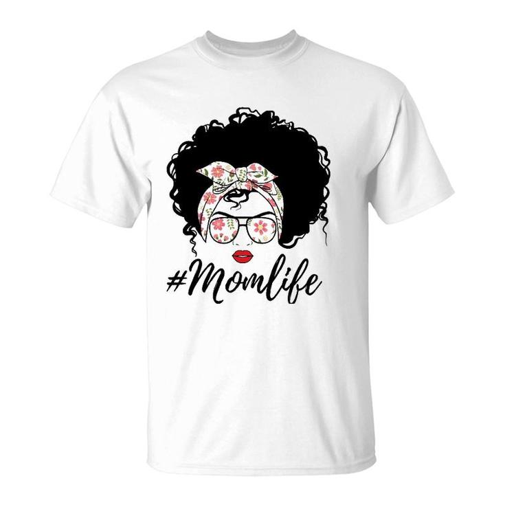 Floral Flower Mom Afro Hair Mother's Day 2021 Ver2 T-Shirt