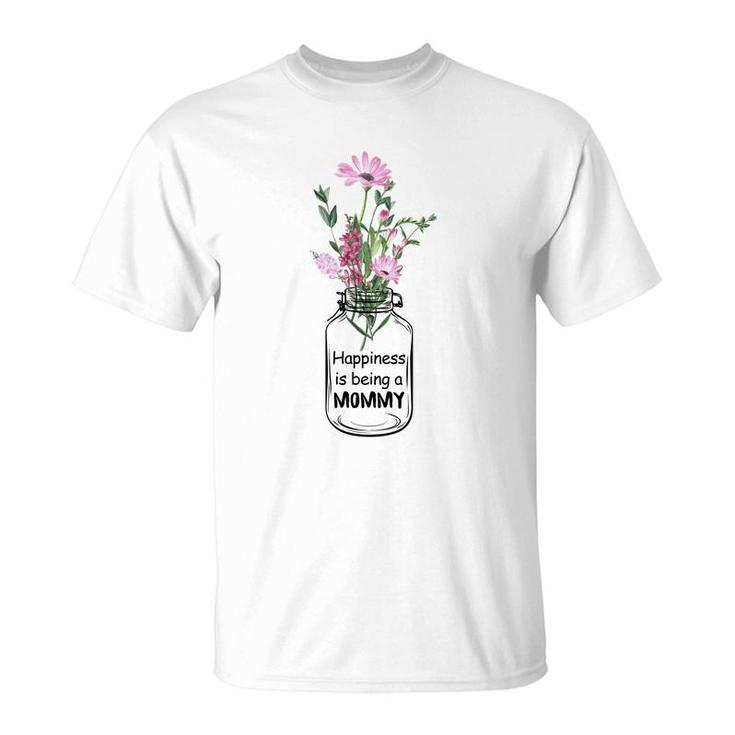 Floral Happiness Is Being A Mommy T-Shirt
