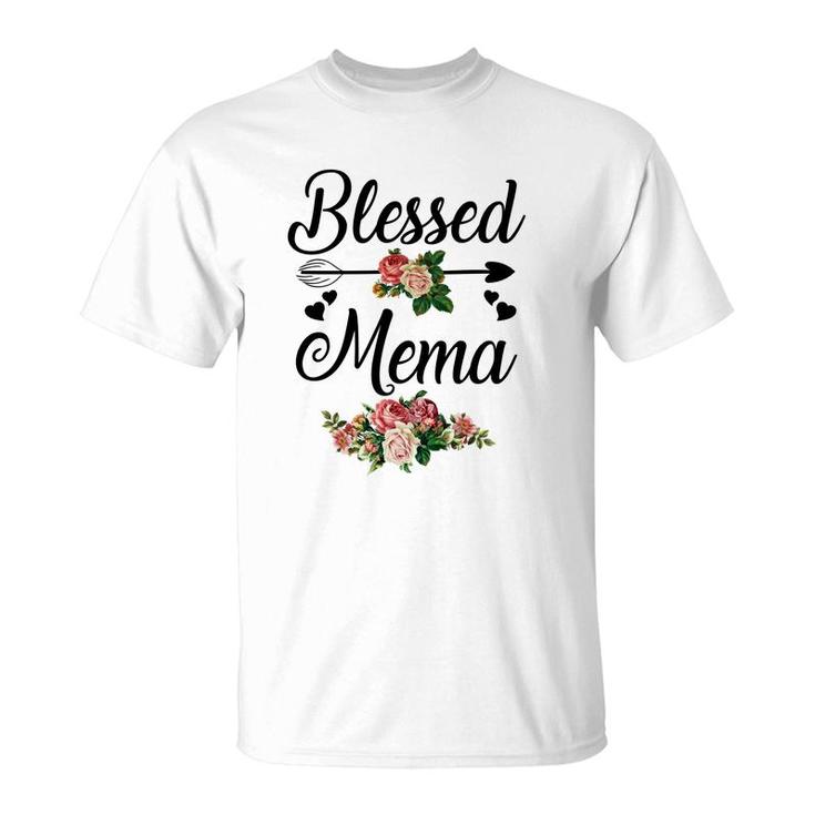 Flower Blessed Mema White T-Shirt