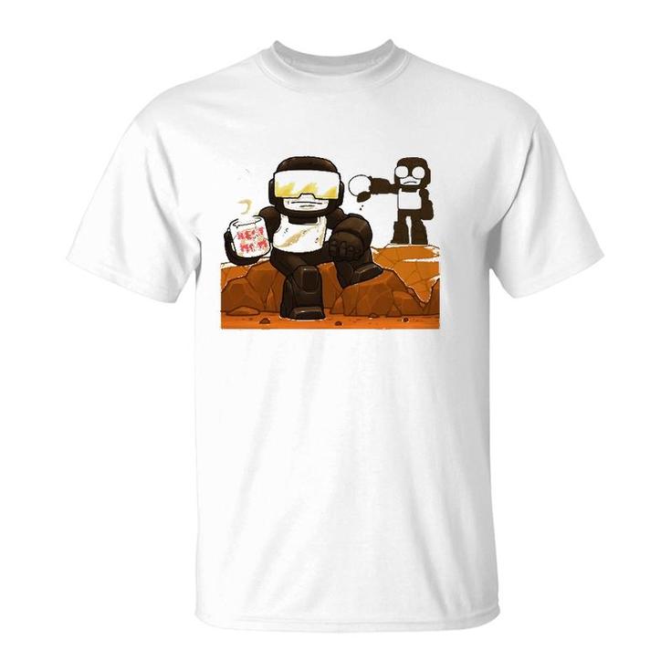 Fnf Game Tankman Having A Coffee T-Shirt
