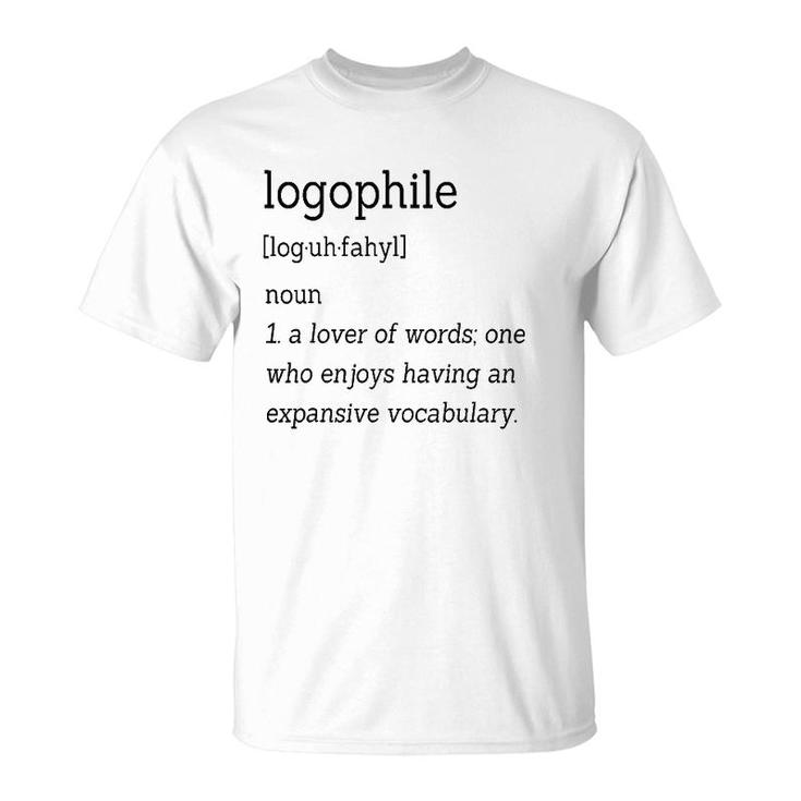 For Word Lovers Logophile Dictionary Definition T-Shirt
