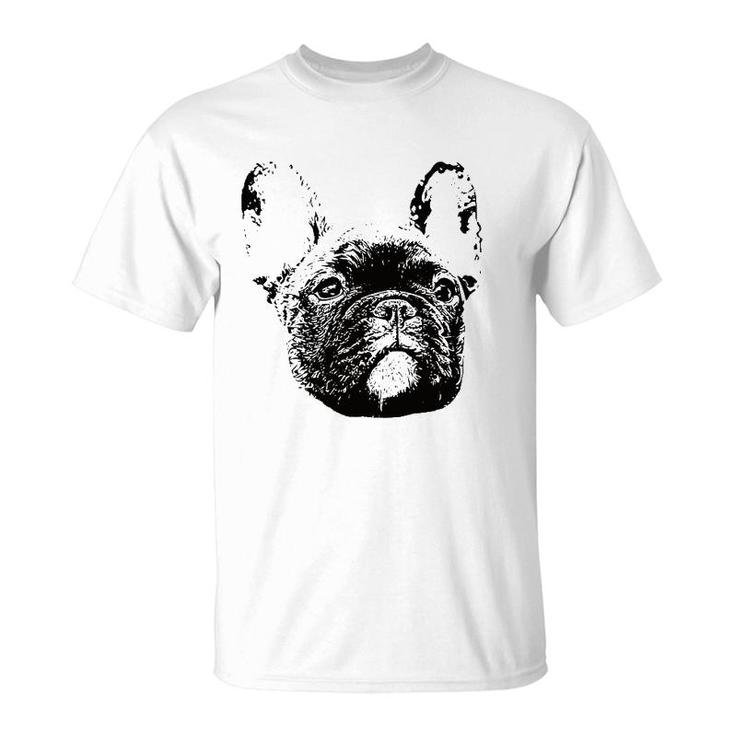 Frenchie Face - Dog Mom Or Dad Christmas Gift T-Shirt