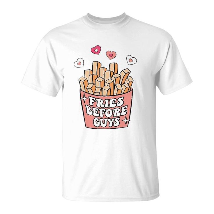 Fries Before Guys Mommy And Me Matching Valentine Baby Girl T-Shirt