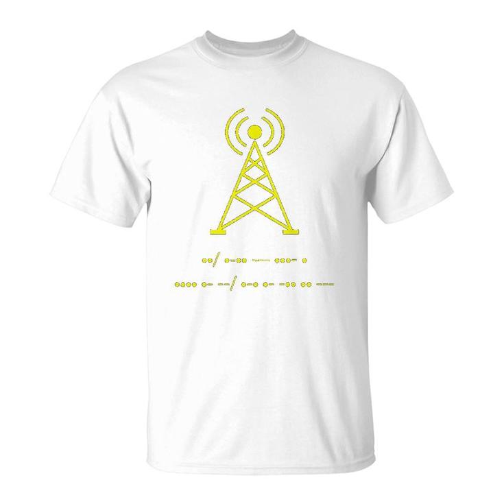 Funny Amateur Ham Radio Morse Code T-Shirt