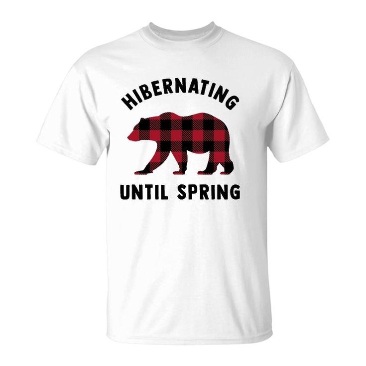 Funny Attitude Hibernating Until Spring Polar Bear Gift T-Shirt