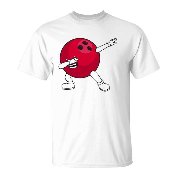 Funny Dabbing Bowling Gift For Bowler Dancer Kids Boys Girls T-Shirt