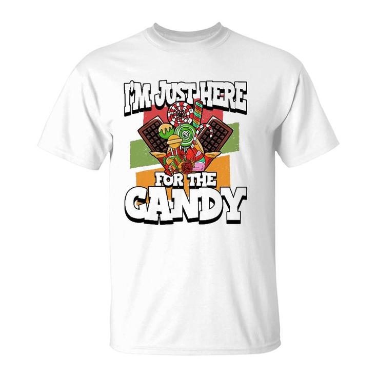 Funny I'm Just Here For The Candy Halloween Party Costume T-Shirt
