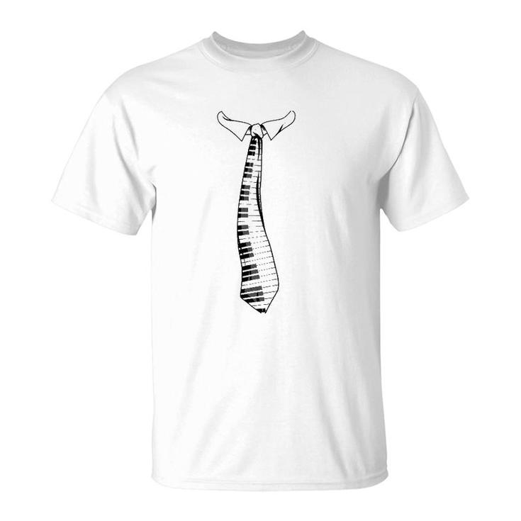 Funny Piano Keys Necktie For Piano Teachers And Learners T-Shirt