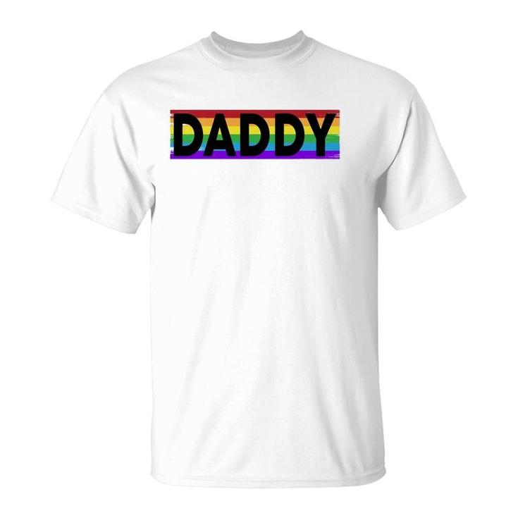 Funny Pride Daddy Proud Gay Lesbian Lgbt Gift Father's Day  T-Shirt