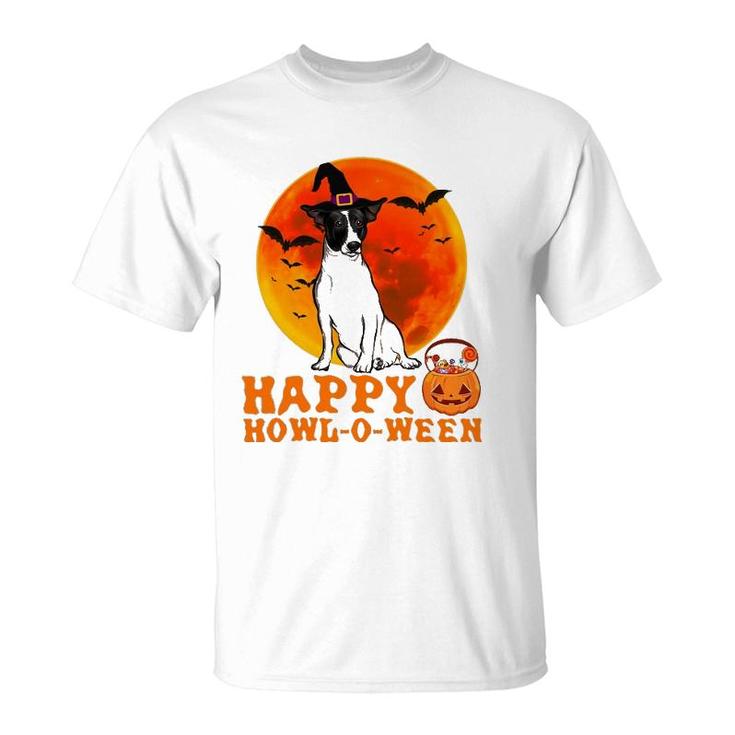 Funny Rat Terrier Dog Halloween Happy Howl-O-Ween T-Shirt
