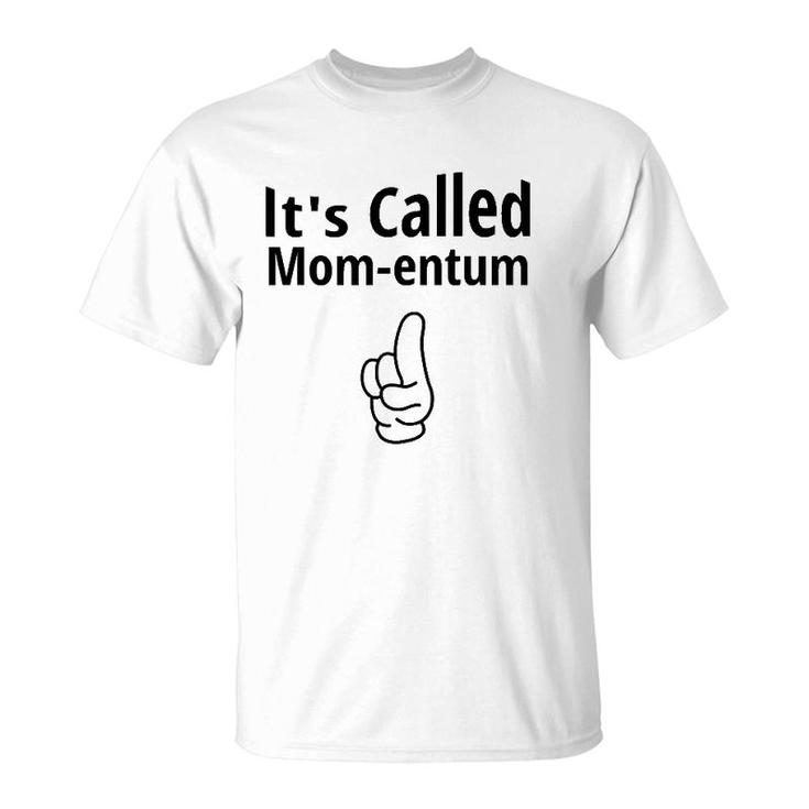 Funny Science Pun Momentum Love Mom Vintage Tee T-Shirt