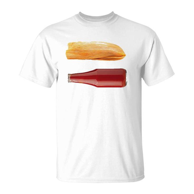 Funny Tamales And Ketchupfor Dad On Father's Day T-Shirt